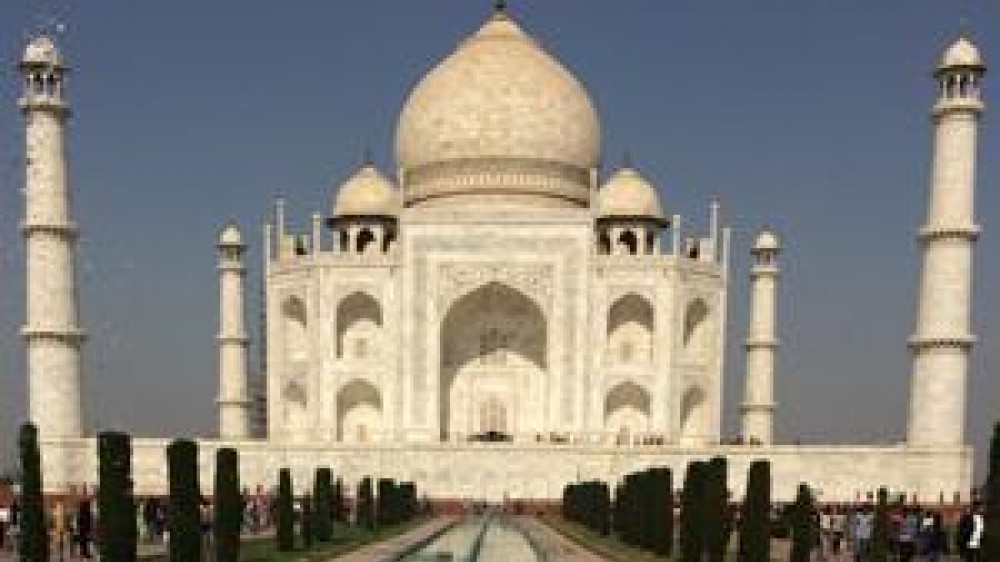 The Taj Mahal in the Indian city of Agra
