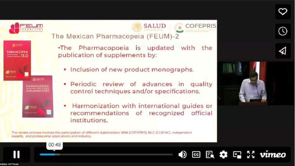 2023 WHO Workshop - Closing Panel - Perspective of Mexican Pharmacopoeia, José Burgurín, Mexican Pharmacopoeia