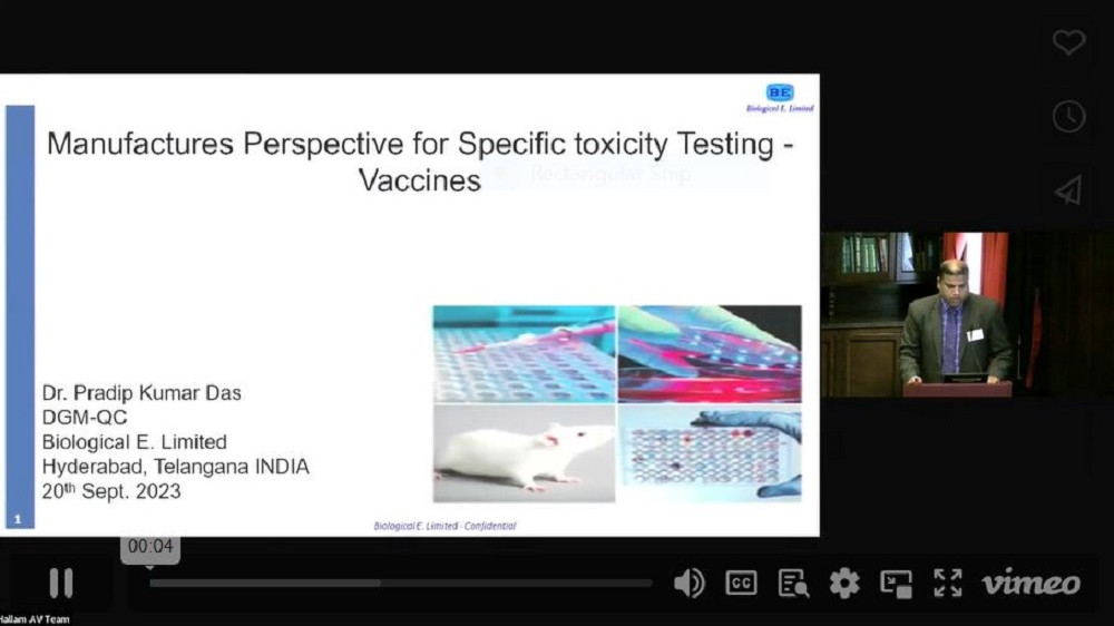 2023 WHO Workshop - Session 5 Manufactures perspective on safety testing for vaccines Pradip Das, Biological E